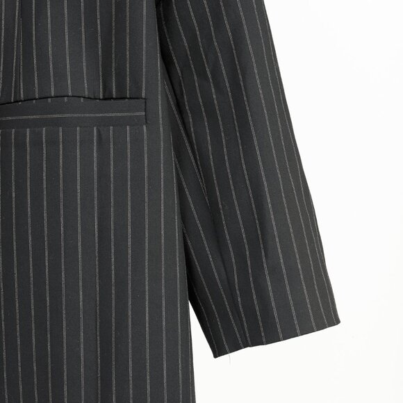Ganni Black Pinstripe Oversized Blazer *MISSING BUTTONS* - Picture 6 of 13